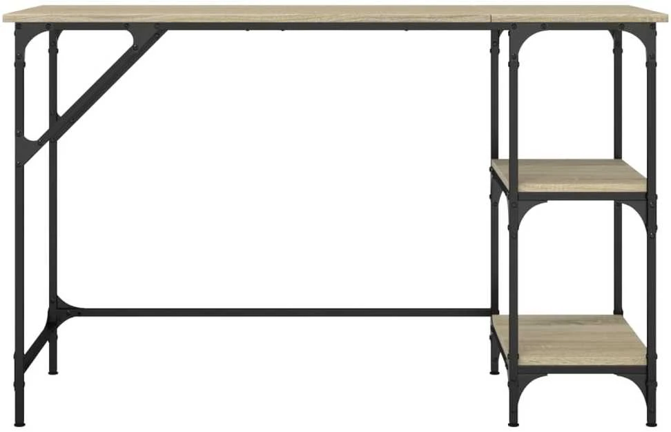 Rašomasis stalas, ąžuolo, 120x50x75cm, metalas/apdirbta mediena