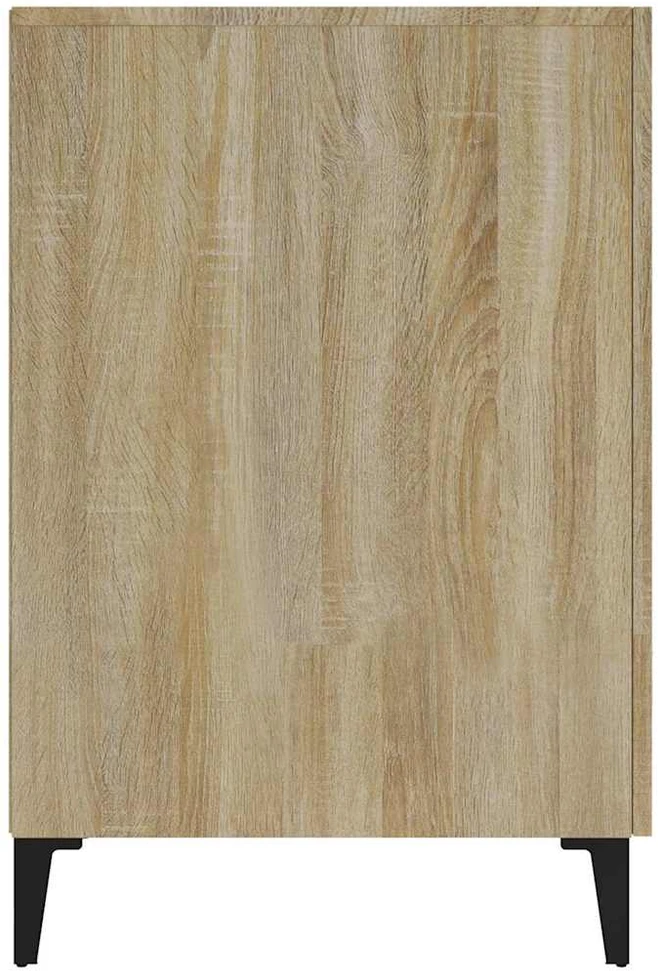 Rašomasis stalas, ąžuolo spalvos, 140x50x75cm, apdirbta mediena