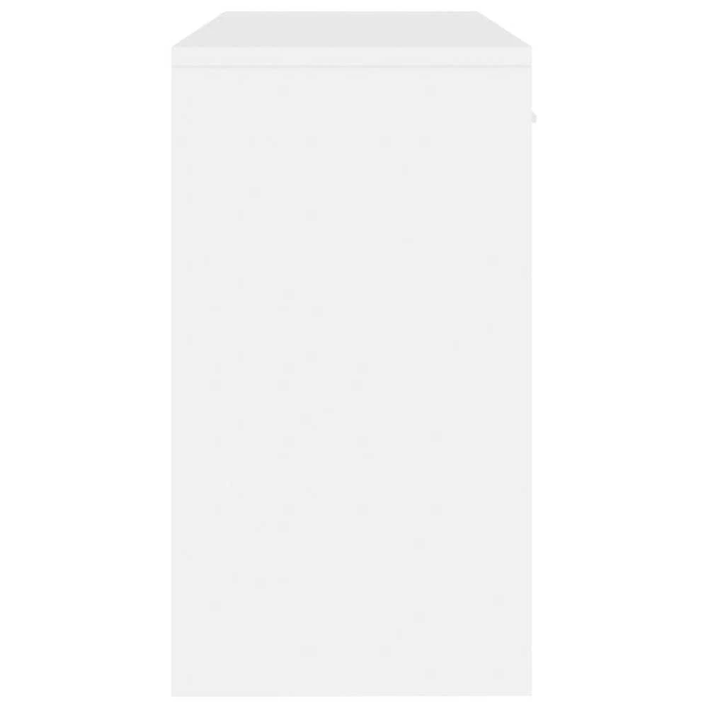 Rašomasis stalas, baltas, 100x40x73cm, mediena, blizgus