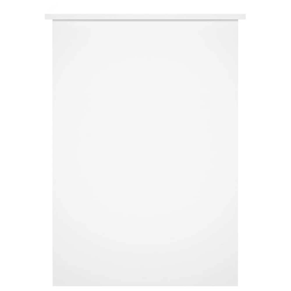 Rašomasis stalas, baltas, 100x55x75cm, mediena, blizgus