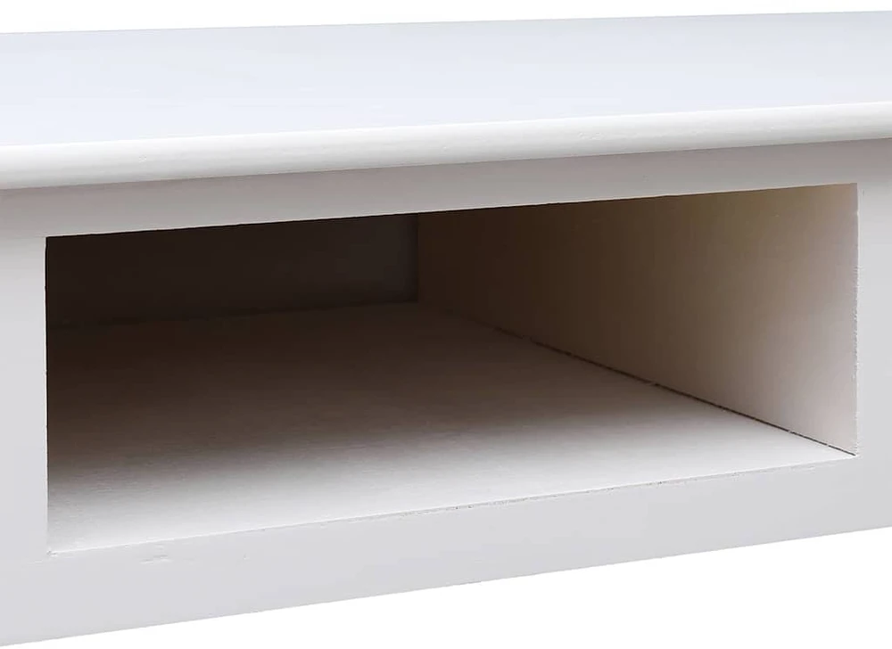 Rašomasis stalas, baltas, 108x45x76cm, paulovnijos masyvas