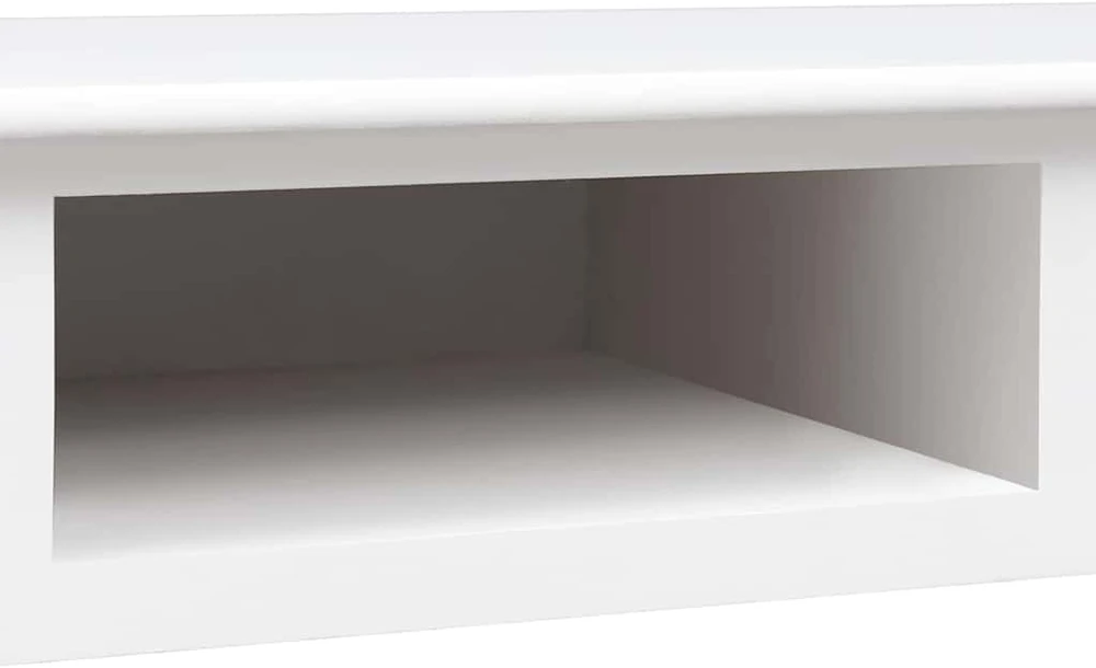Rašomasis stalas, baltas, 108x45x76cm, paulovnijos masyvas