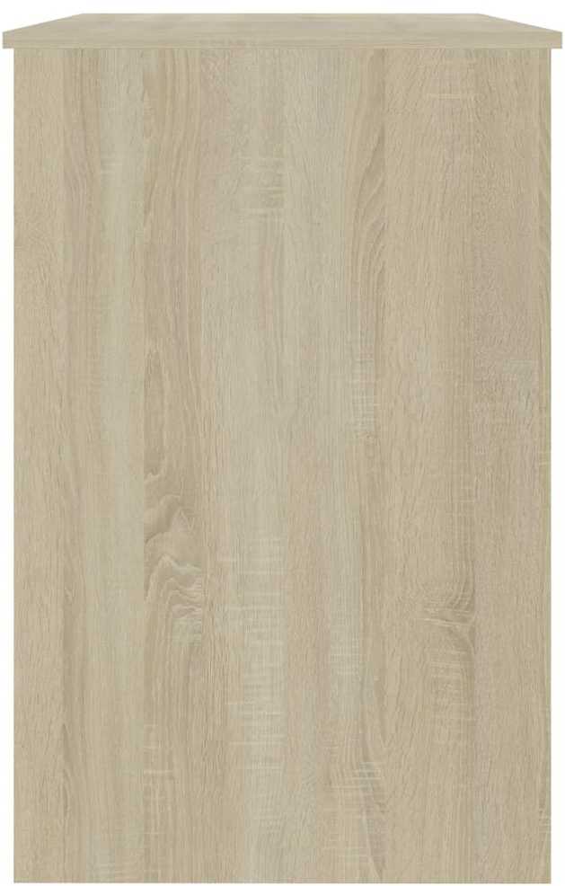 Rašomasis stalas, baltos ir ąžuolo spalvos, 100x50x76cm, MDP