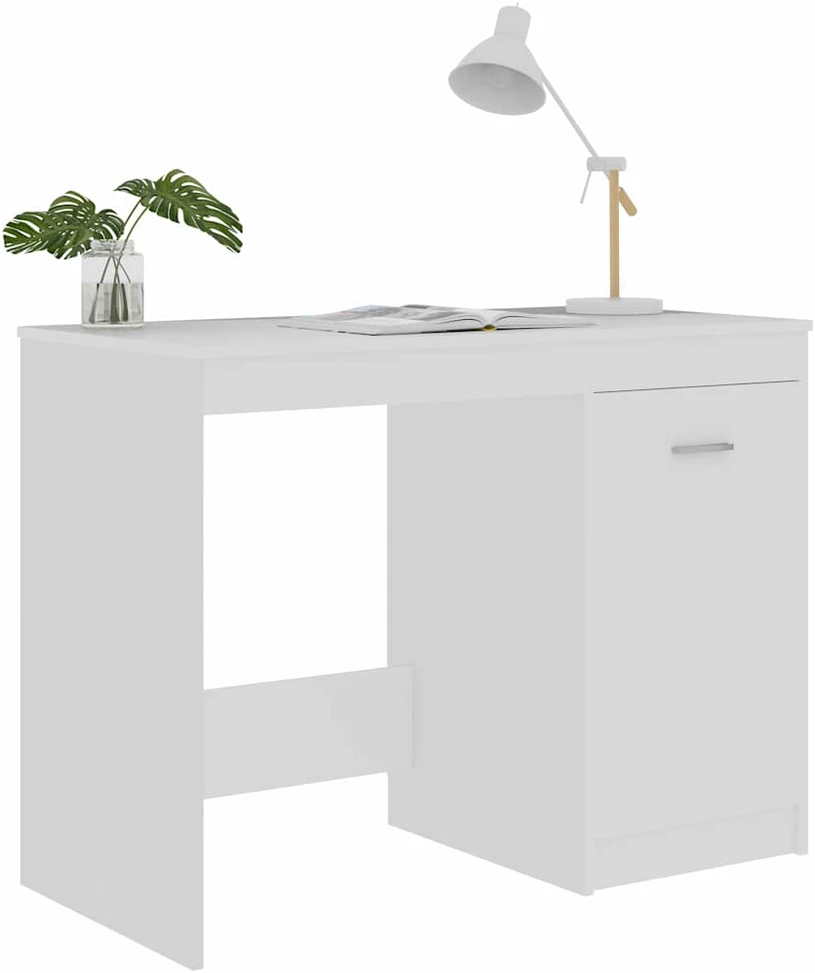 Rašomasis stalas, baltos spalvos, 100x50x76cm, apdirbta mediena
