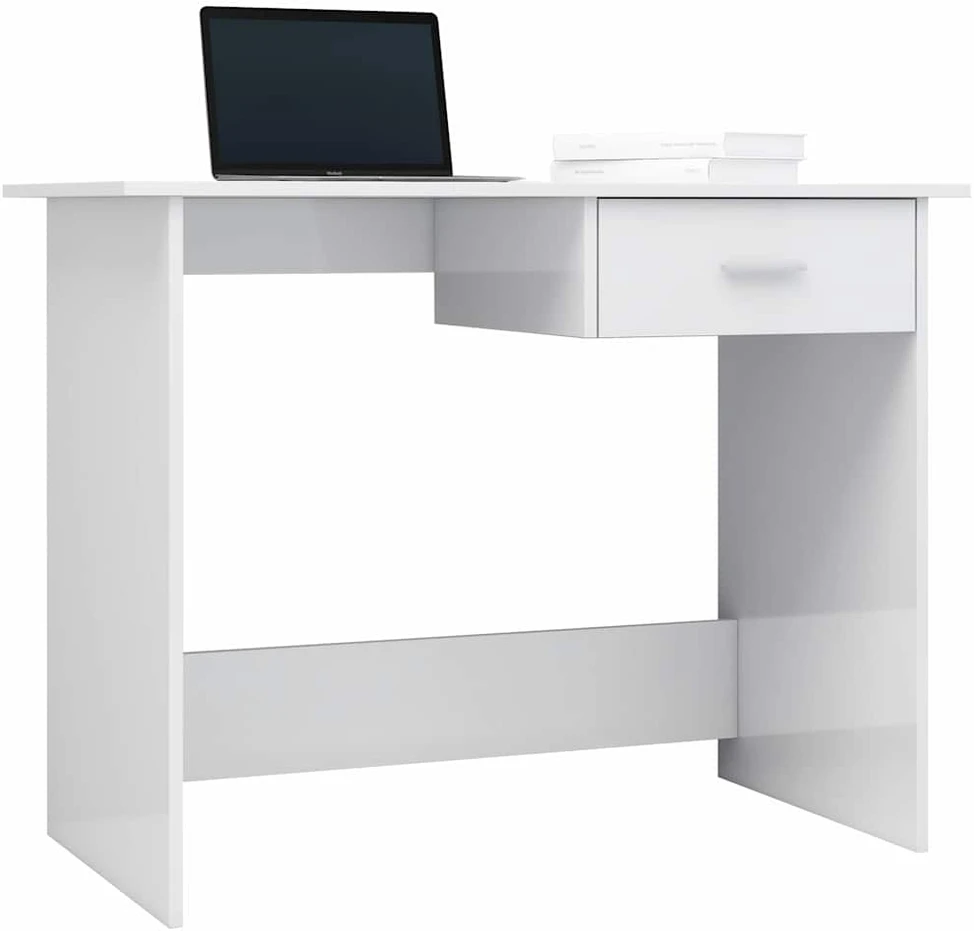 Rašomasis stalas, baltos spalvos, 100x50x76cm, apdirbta mediena