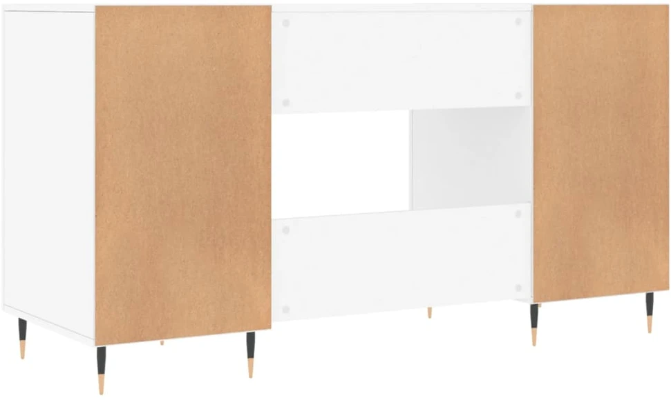Rašomasis stalas, baltos spalvos, 140x50x75cm, apdirbta mediena