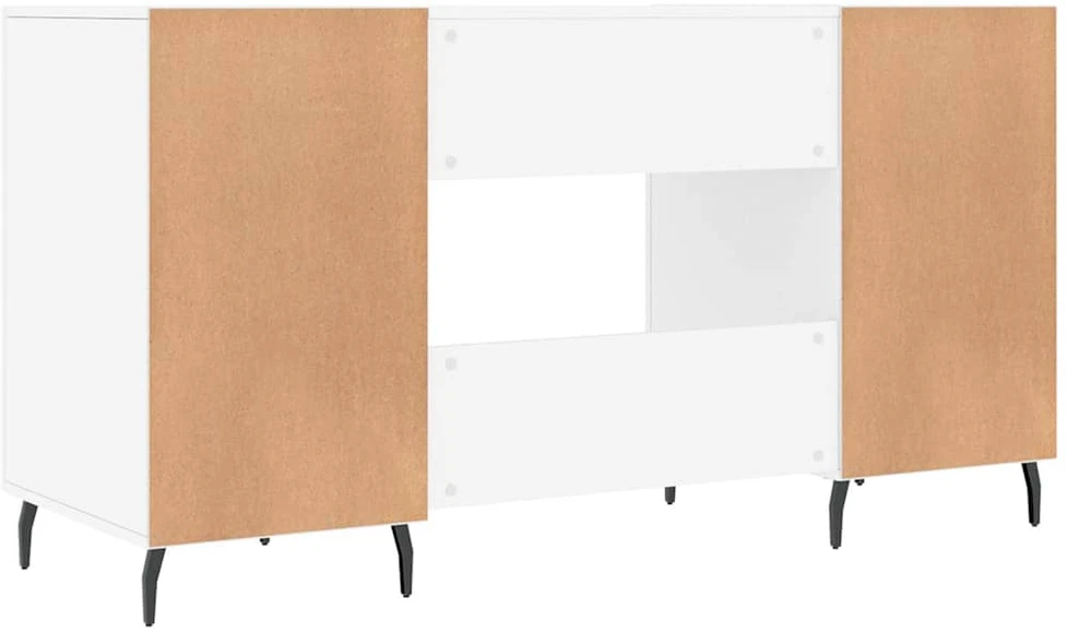 Rašomasis stalas, baltos spalvos, 140x50x75cm, apdirbta mediena