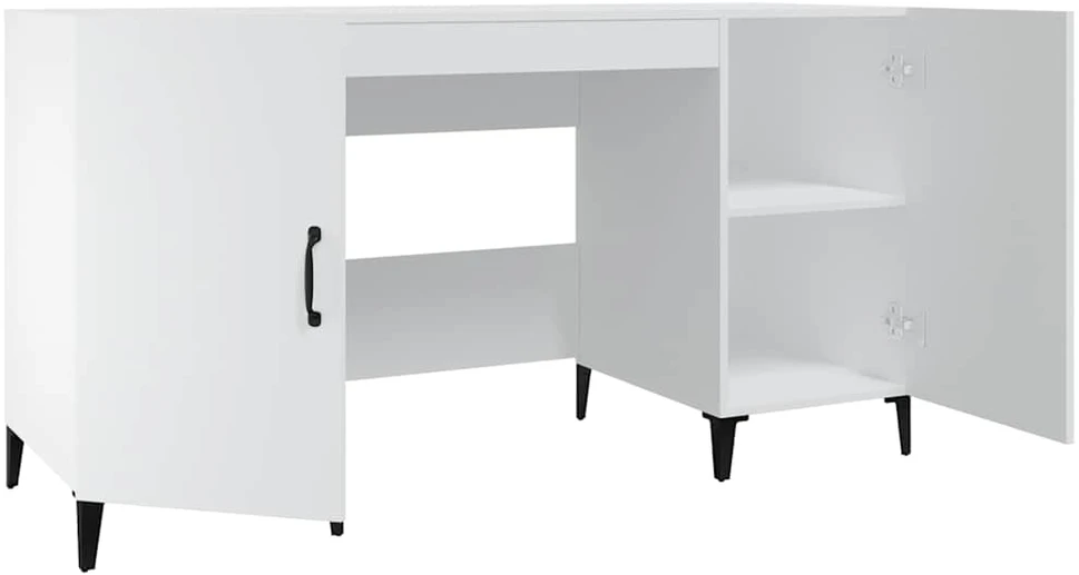 Rašomasis stalas, baltos spalvos, 140x50x75cm, apdirbta mediena