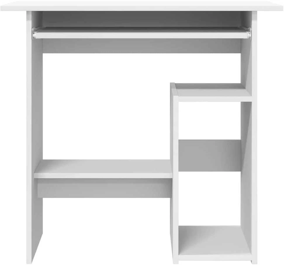 Rašomasis stalas, baltos spalvos, 80x45x74cm, apdirbta mediena
