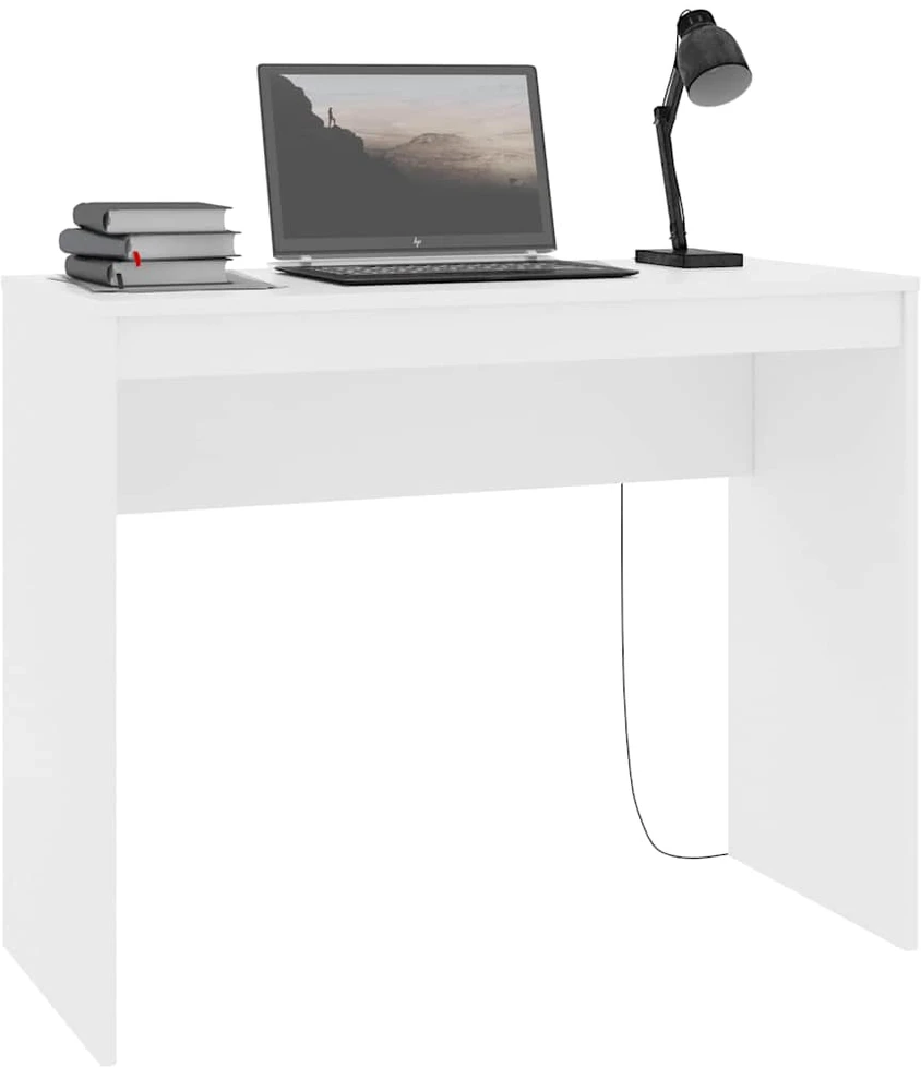 Rašomasis stalas, baltos spalvos, 90x40x72cm, apdirbta mediena