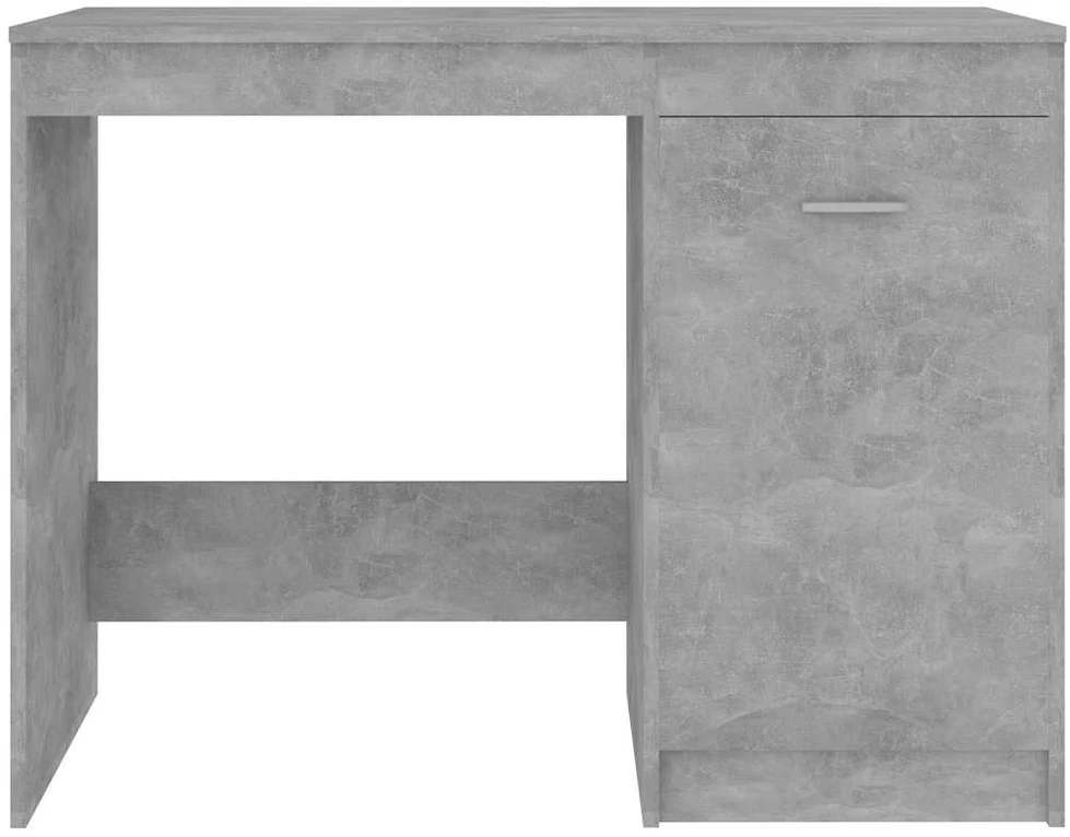 Rašomasis stalas, betono pilkas, 100x50x76cm, apdirbta mediena