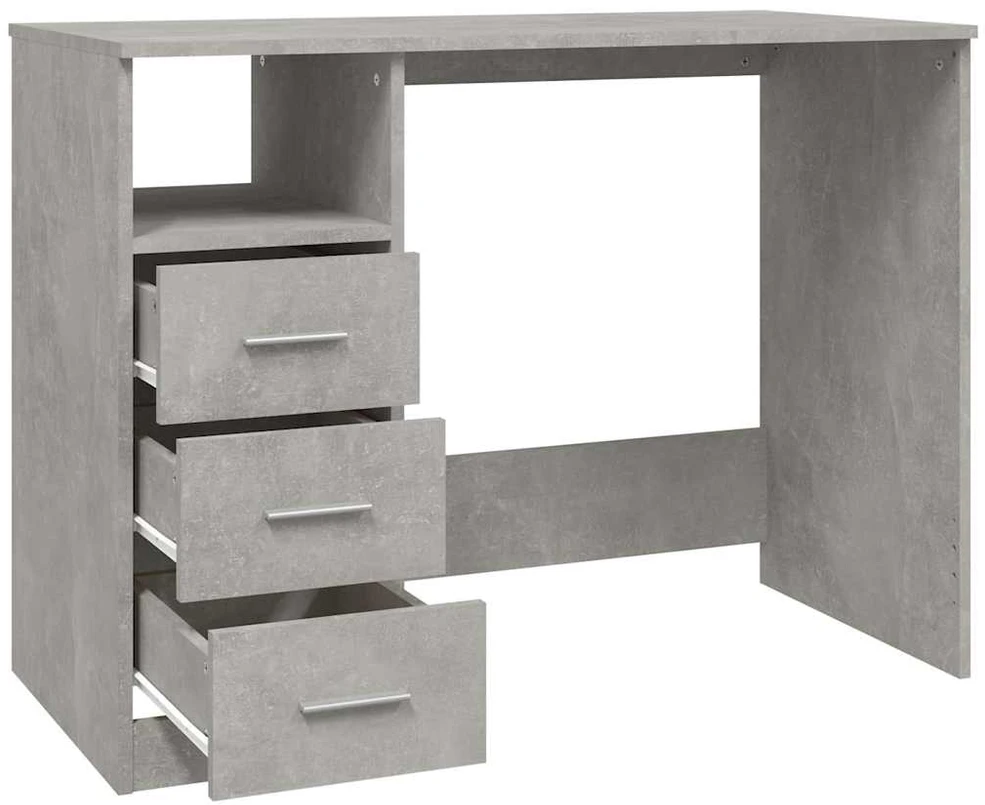 Rašomasis stalas, betono pilkas, 102x50x76cm, mediena
