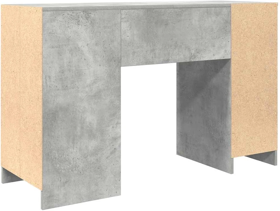Rašomasis stalas, betono pilkas, 120x42x76 cm, apdirbta mediena