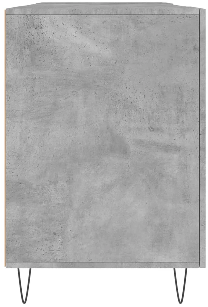 Rašomasis stalas, betono pilkas, 140x50x75cm, apdirbta mediena