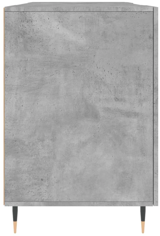 Rašomasis stalas, betono pilkas, 140x50x75cm, apdirbta mediena