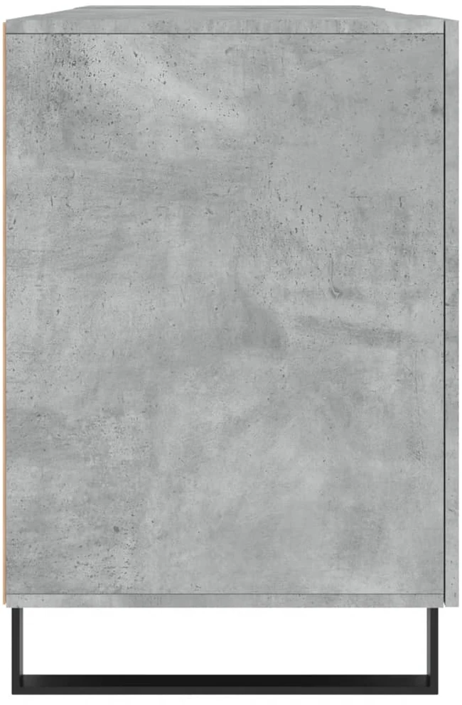 Rašomasis stalas, betono pilkas, 140x50x75cm, apdirbta mediena
