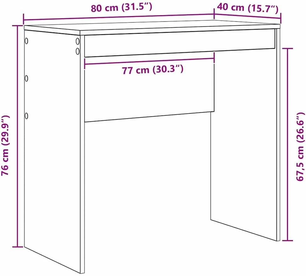Stalas Betono pilka 80 x 40 x 76 cm