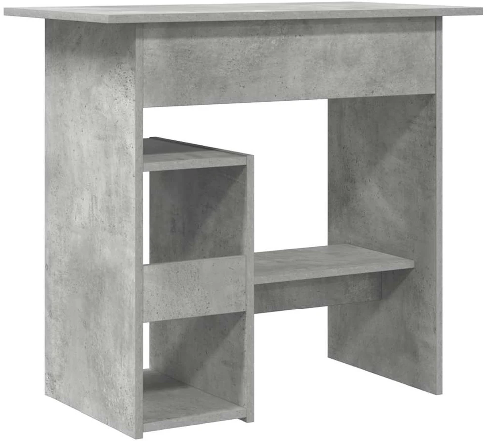 Rašomasis stalas, betono pilkas, 80x45x74cm, apdirbta mediena