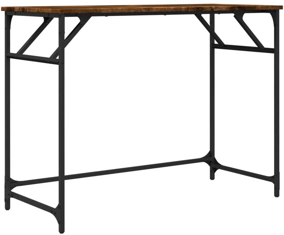 Rašomasis stalas, dūminio ąžuolo, 100x45x76cm, mediena/plienas