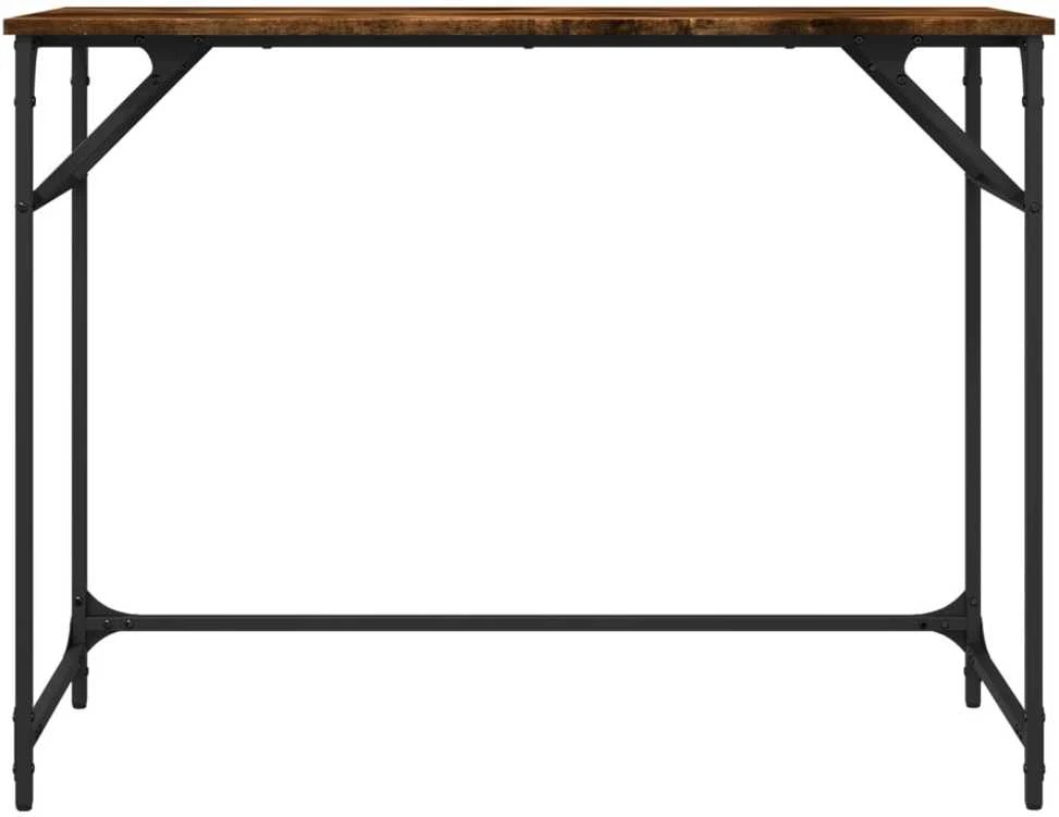 Rašomasis stalas, dūminio ąžuolo, 100x45x76cm, mediena/plienas
