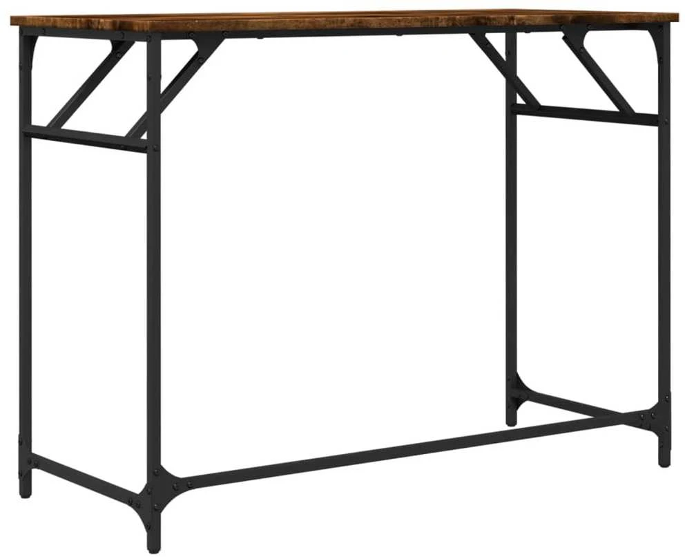 Rašomasis stalas, dūminio ąžuolo, 100x45x76cm, mediena/plienas