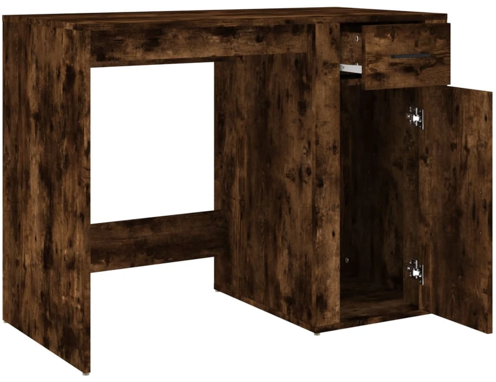 Rašomasis stalas, dūminio ąžuolo, 100x49x75cm, apdirbta mediena