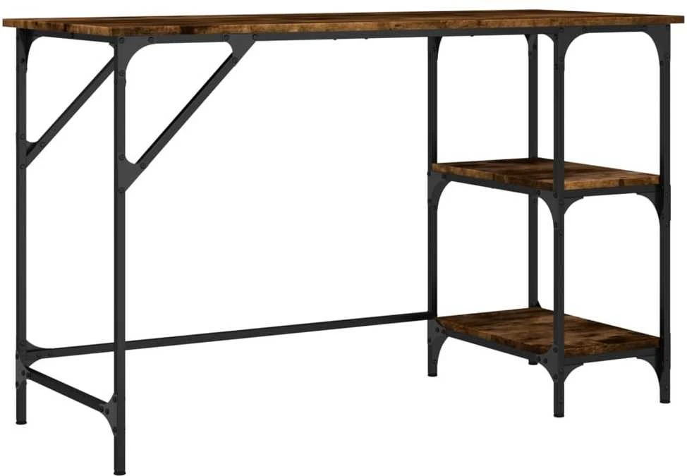 Rašomasis stalas, dūminio ąžuolo, 120x50x75cm, metalas/mediena