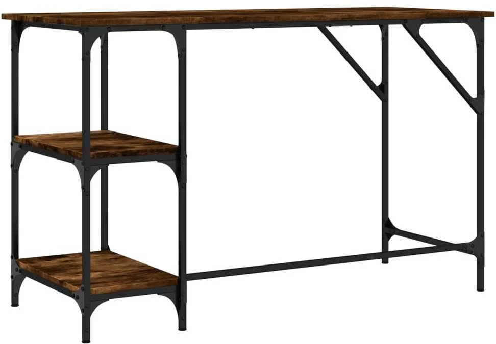 Rašomasis stalas, dūminio ąžuolo, 120x50x75cm, metalas/mediena