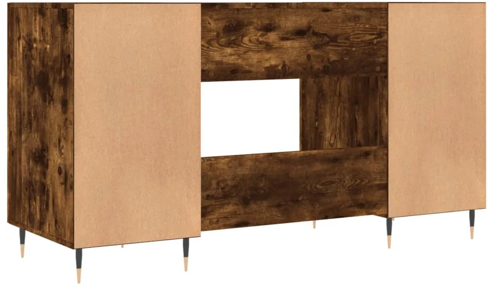 Rašomasis stalas, dūminio ąžuolo, 140x50x75cm, apdirbta mediena
