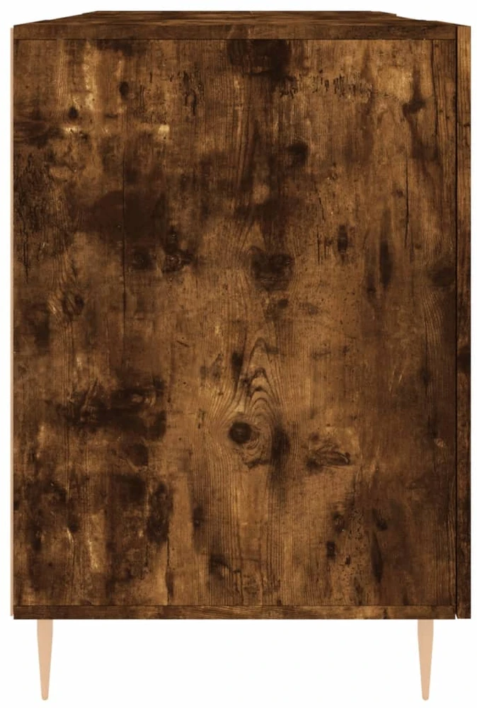 Rašomasis stalas, dūminio ąžuolo, 140x50x75cm, apdirbta mediena
