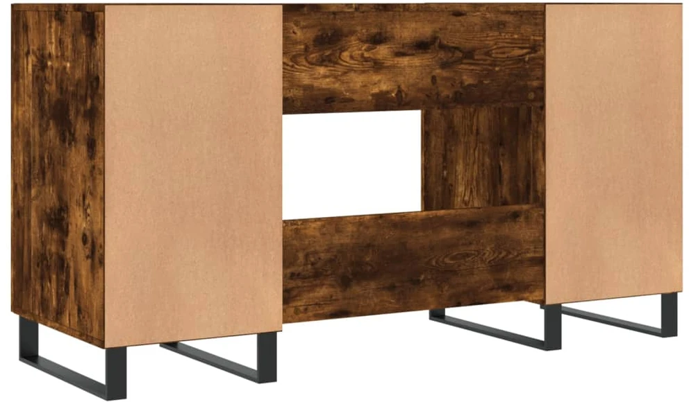 Rašomasis stalas, dūminio ąžuolo, 140x50x75cm, apdirbta mediena