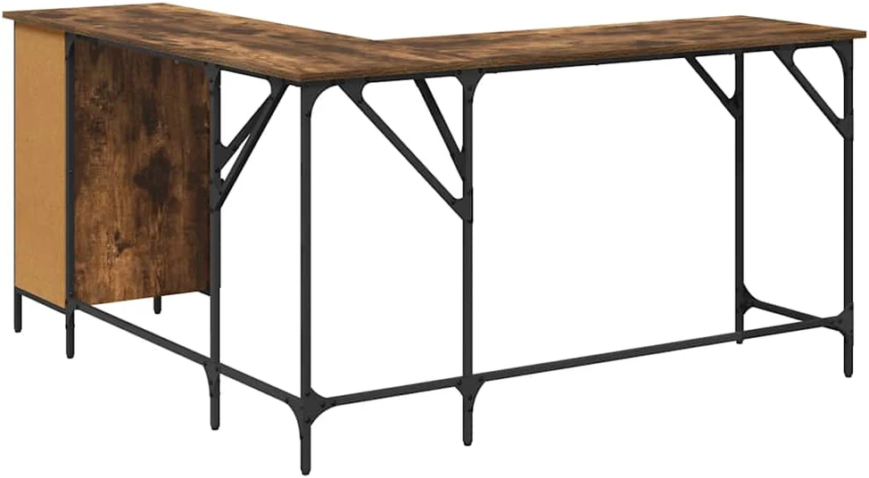 Rašomasis stalas, dūminio ąžuolo, 141x141x75cm, mediena