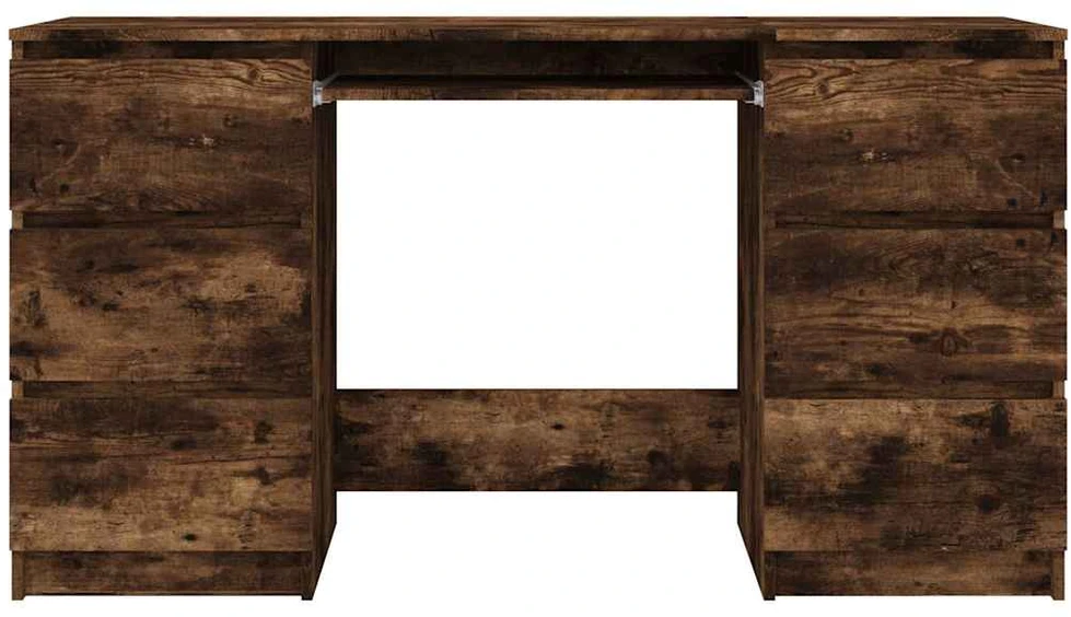 Rašomasis stalas, dūminio ąžuolo spalvos, 140x50x77cm, mediena