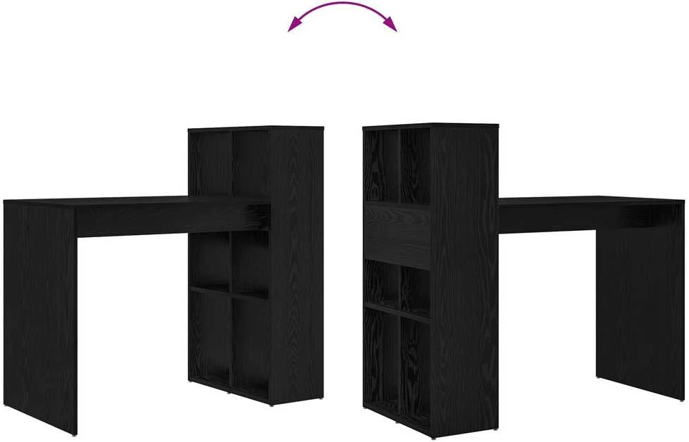 Stalas Juodas ąžuolas Apdirbta mediena 108 x 55 x 103.5 cm