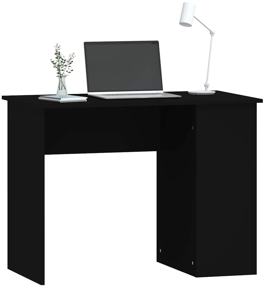 Rašomasis stalas, juodos spalvos, 100x55x75cm, apdirbta mediena