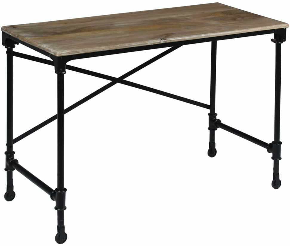 Rašomasis stalas, mango mediena ir plienas, 110x50x96cm