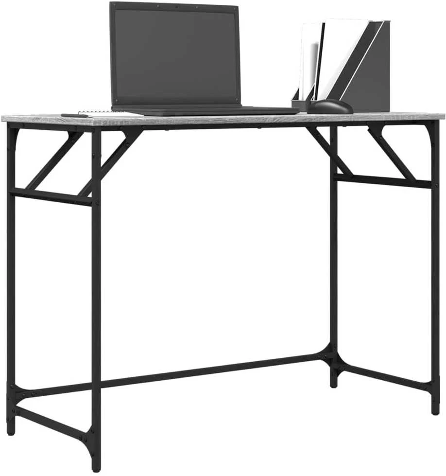 Rašomasis stalas, pilkas ąžuolo, 100x45x76cm, mediena/plienas