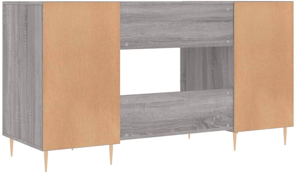 Rašomasis stalas, pilkas ąžuolo, 140x50x75cm, apdirbta mediena