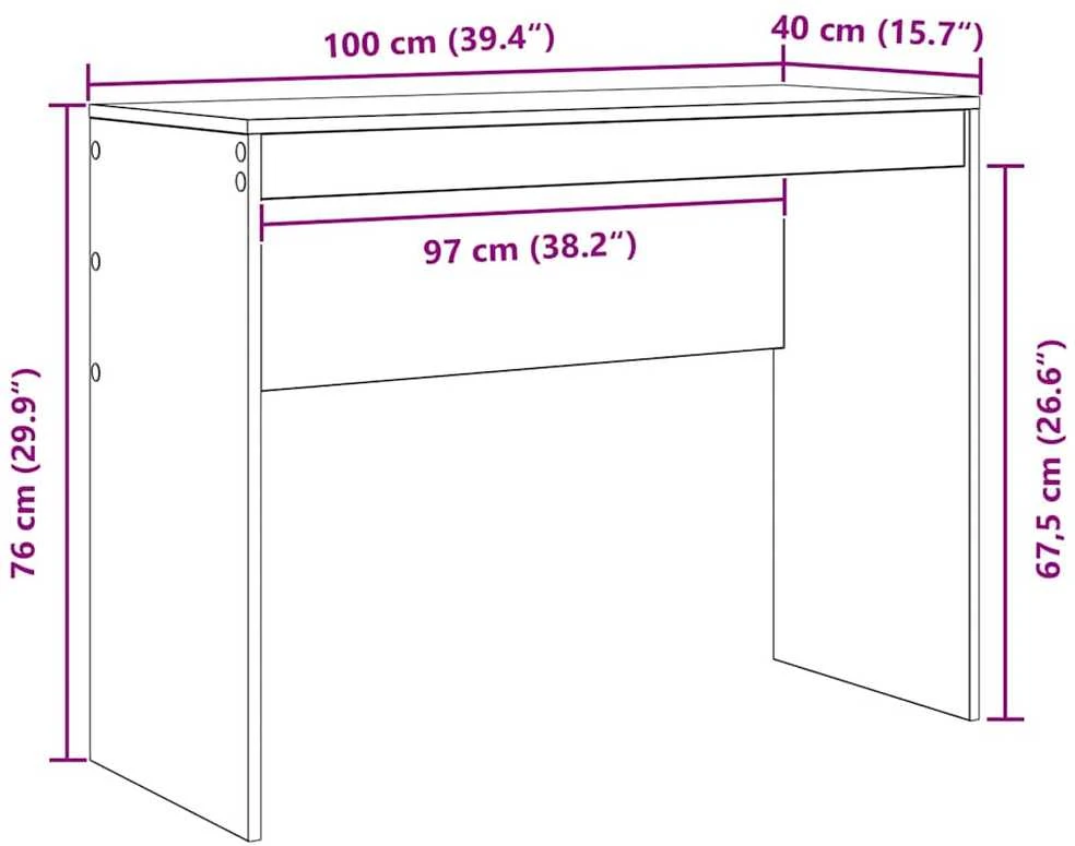 Stalas Betono pilka 100 x 40 x 76 cm