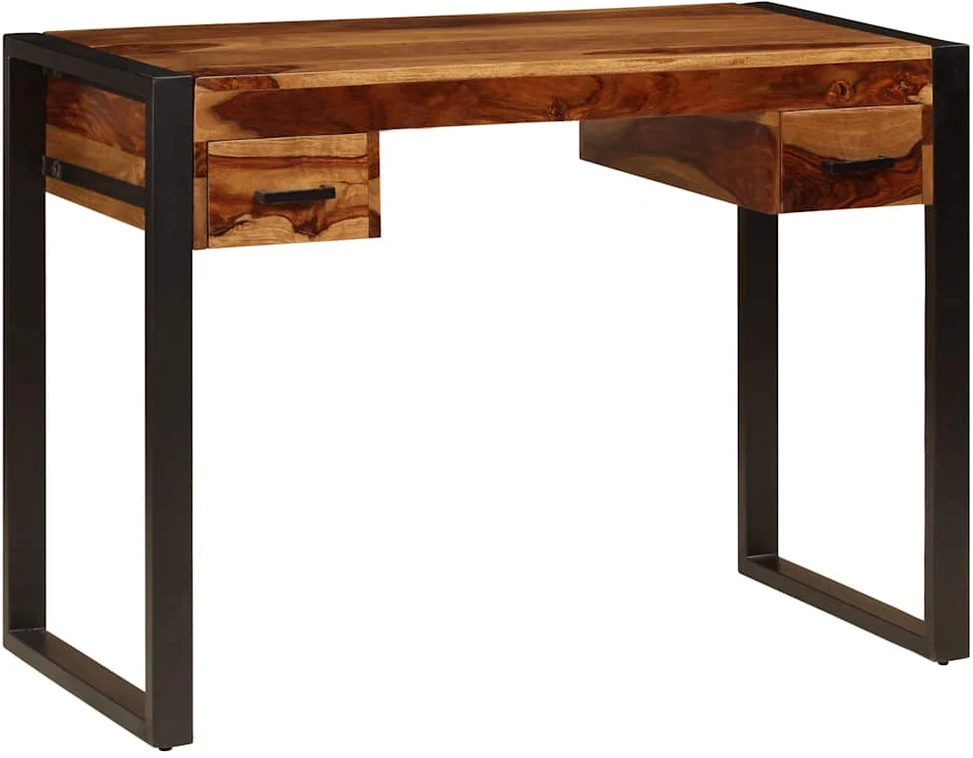 Rašomasis stalas su 2 stal., 110x50x77cm, raus. dalb. med. mas.