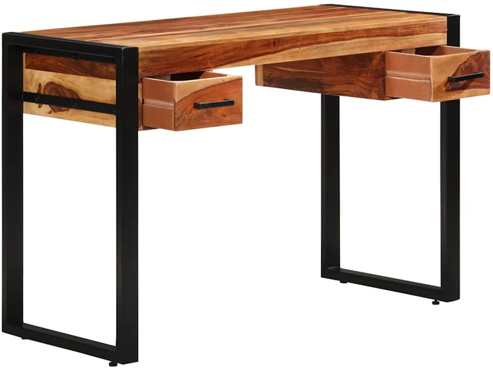 Rašomasis stalas su 2 stal., 110x50x77cm, raus. dalb. med. mas.