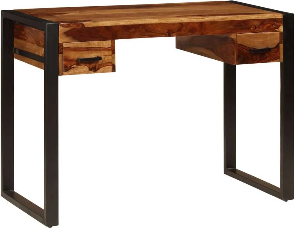 Rašomasis stalas su 2 stal., 110x50x77cm, raus. dalb. med. mas.