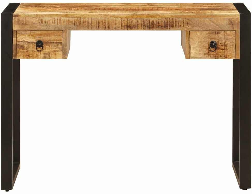 Rašomasis stalas su 2 stalčiais, 110x50x77cm, mango med. mas.