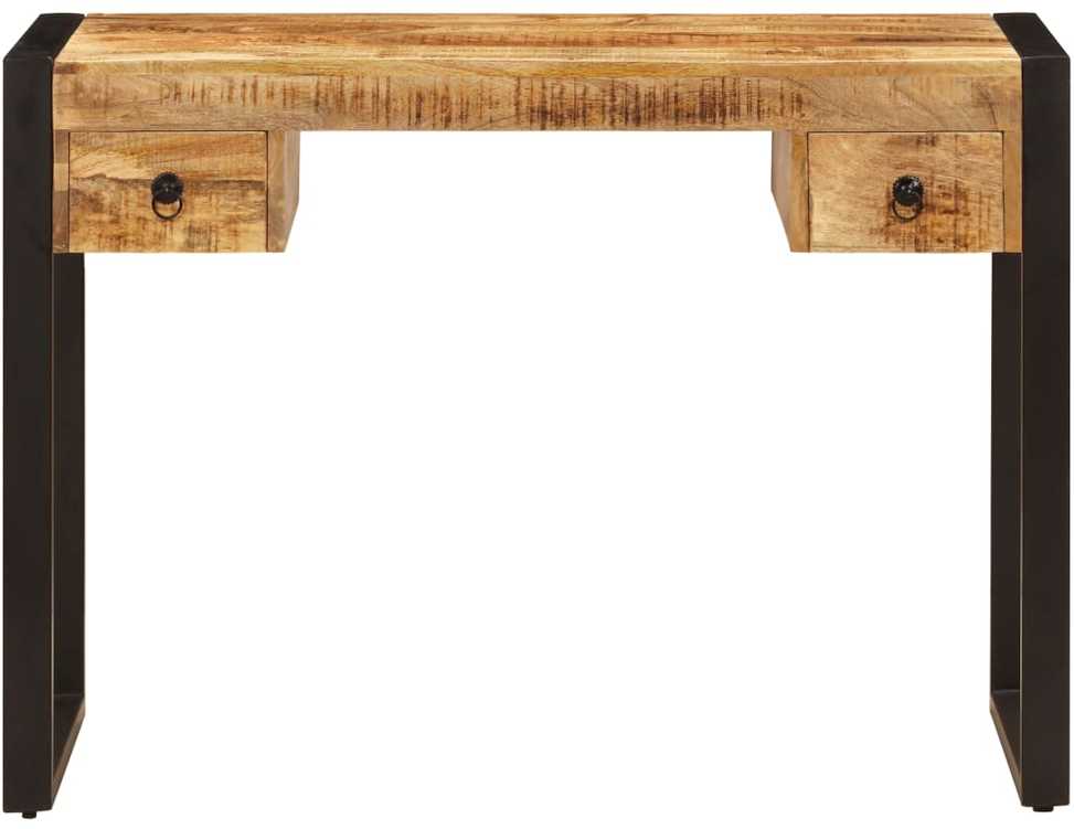 Rašomasis stalas su 2 stalčiais, 110x50x77cm, mango med. mas.