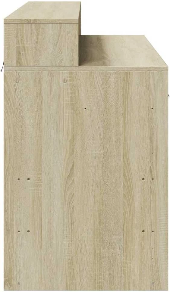 Rašomasis stalas su LED apšvietimu, ąžuolo, 97x45x90cm, mediena