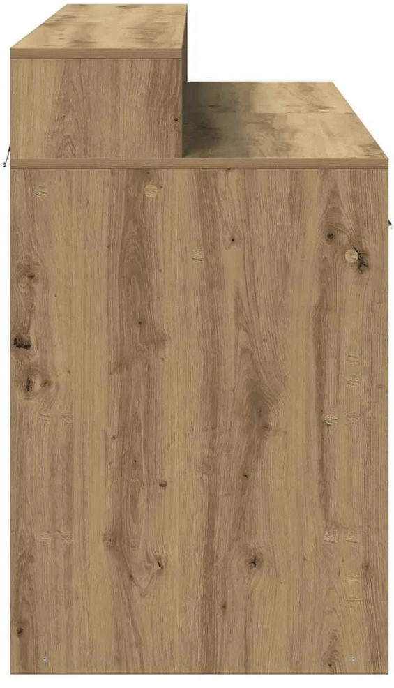 Rašomasis stalas su LED, artisano ąžuolo, 120x55x91cm, mediena