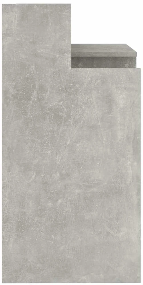 Rašomasis stalas su LED, betono pilkas, 97x45x90cm, mediena