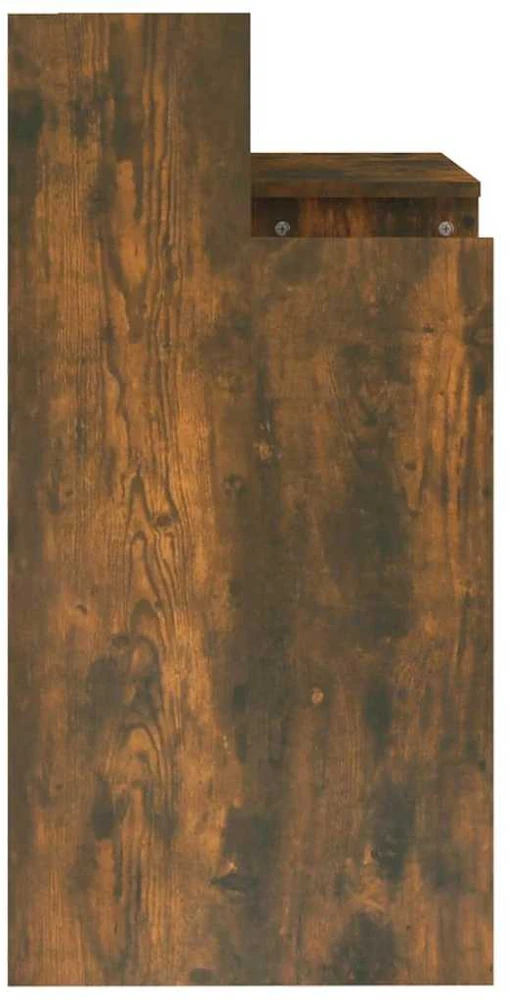 Rašomasis stalas su LED, dūminio ąžuolo, 97x45x90cm, mediena