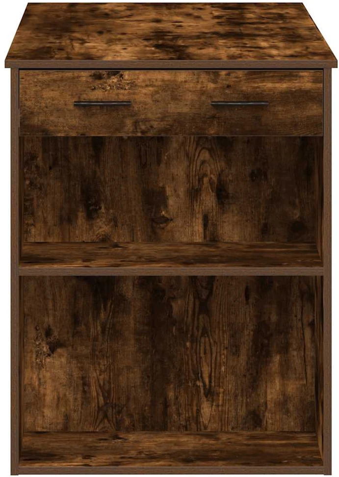 Rašomasis stalas su stalčiumi/lentyna, dūminio, 102x62x77,5cm