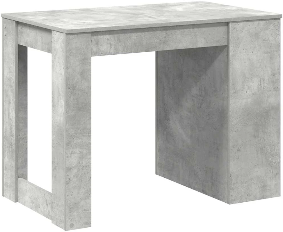 Rašomasis stalas su stalčiumi/lentyna, pilka, 102x62x77,5cm